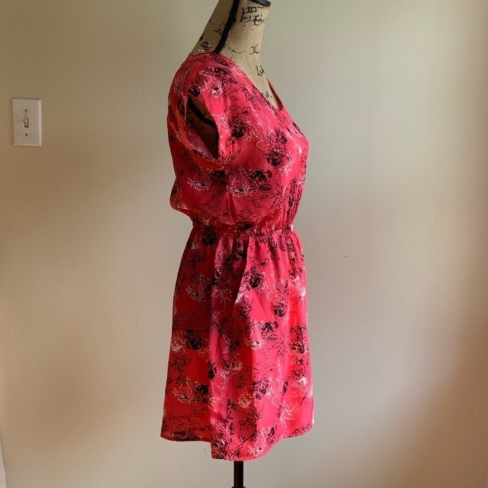 Candie’s pink black floral dress size S - Picture 8 of 9